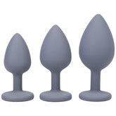 Play With My Butt Not My Heart Silicone Anal Trainer Set Grey Default Title > Anal Range > Butt Plug Kits